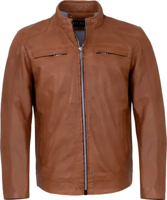 Produktbild von Jilani - Herren Lederjacke Lammnappa braun : 56
