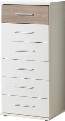 Zdjęcie produktu dla Kommode >Click< (B/H/T: 46x106x40 cm) in Weiß - 46x106x40cm (BxHxT)