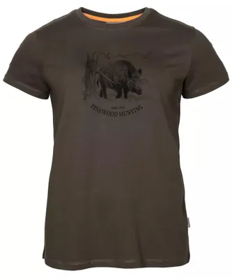 Zdjęcie produktu dla DAMSKI T-SHIRT PINEWOOD WILD BOAR 3451 - Zamszowy Brąz -XL