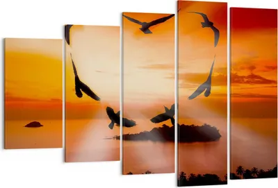 Produktbild von Bild auf Leinwand - Leinwandbild - Natur Landschaft Insel Meer - 150x100cm - Wand Bild - Wanddeko - Leinwanddruck - Bilder - Kunstdruck - Wanddekoration - Leinwand bilder - Wandkunst - EG150x100-2440