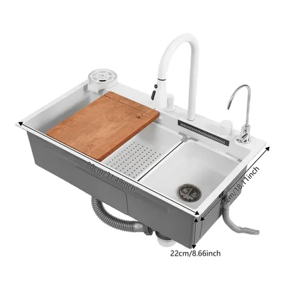 Obrázek produktu pro Kuchyňský dřez Kuchyňský dřez s jednou mísou Bílý
