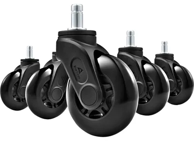 Produktbild von Sharkoon SW10, Lenkrolle, Sharkoon, SKILLER, ELBRUS, Schwarz, PolyurethanKunststoff, 7,5 cm