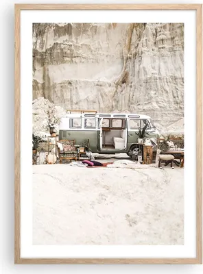 Produktbild von Gerahmtes Poster - Rahmen in heller Eiche - Wohnmobil Boho Möbel - 50x70 cm - Wand Bild - Wanddeko - Wandbilder - Kunstposter - Wandposter - Bilderrahmen - Bilder - Kunstdruck - P2NPA50x70-4542