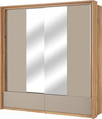 Produktbild von Kleiderschrank 209 cm in Eiche mit beige ISPARTA-83