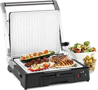 Obrázek produktu pro Kontaktní gril 3 v 1 s vyměnitelnou deskou – černý a bílý