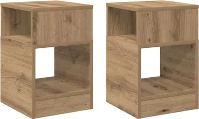 Produktbild von vidaXL Beistelltisch 2 pcs Artisan-Eiche 30,5 x 30 x 45 cm