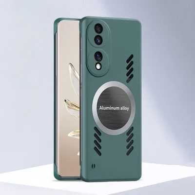 Produktbild von Honor 70 Hülle, Frameless PC Matt Kühlabdeckung Loch Wärmeableitung Schutzhülle für Honor 70 Grün
