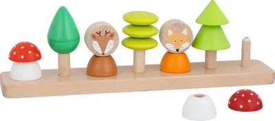 Productafbeelding van Farben- und Formensortierspiel Kleine Waldfreunde: 30 x 5 - Holz - 16 Teile - Per Stück