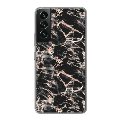 Produktbild von MuchoWow® Handyhülle Schutzhülle Hülle für Samsung Galaxy S22 Roségold - Marmor - Muster - Schwarz Silikon Softcase Handy Hülle - Mobiltelefonhülle