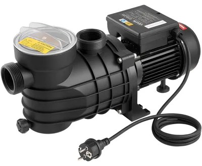 Zdjęcie produktu dla Pompa do basenów naziemnych, 250 W, maksymalny przepływ 11 700 l/h, pompa basenowa jednobiegowa, zasilanie 220–240 V AC, 2850 obr./min, maksymalna wysokość podnoszenia 8 m, z koszem filtracyjnym i pokrywą, do basenów naziemnych, wanien z hydromasażem i spa