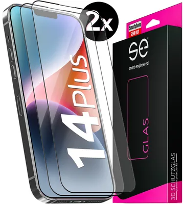 Produktbild von 2x se® 3D Schutzglas Apple iPhone 14 Plus