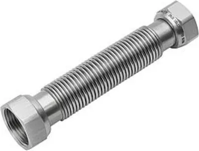 Immagine prodotto di Flexo-ExDrop tubo corrugato in acciaio inox flessibile estensibile I/I con guarnizione Filettatura: Filetto femmina 1/2 pollice Lunghezza: 130-220 mm