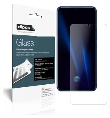 Zdjęcie produktu dla 2 folie ochronne matowe do telefonu Vivo IQOO Pro - ochrona przed wstrząsami, twardość 9H, wykonane z materiału przypominającego szkło (1x przód + 1x tył)