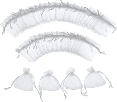 Produktbild von Organzabeutel Schmuckbeutel [100 Pack, 5 x 7 cm] Organzasäckchen Geschenk| |Hochzeit Säckchen| |Geschenkbeutel | |Organzabeutel| |Organzasäckchen| |Schmuckbeutel| für Hochzeitsbevorzugung