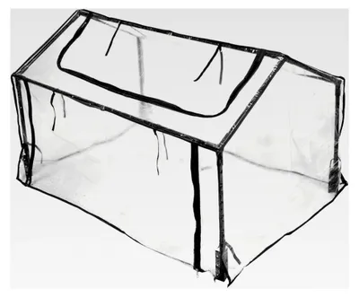 Produktbild von PVC Gewächshaus 120x80x60 cm Foliengewächshaus Treibhaus Anzucht - Metallgestell, Rolltür, Grün