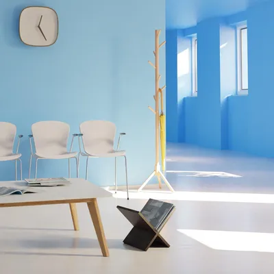 Obrázek produktu pro Dřevěný držák na časopisy, X-Design, tmavý ořech