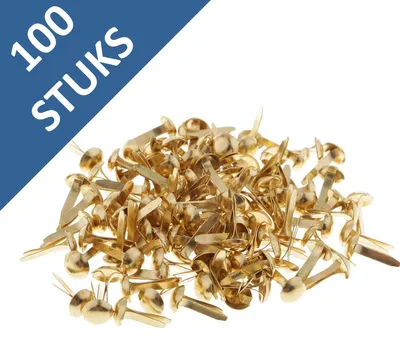Productafbeelding van Splitpennen - Splitpennen Goud 6x13mm 100 stuks - Splitpennen knutselen - Splitpennen hobby - Splitpennen 100 stuks