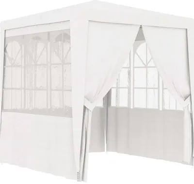 Produktbild von Profi-Partyzelt mit Seitenwänden 2,5x2,5 m Weiß 90 g/m²