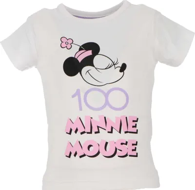 Produktbild von Disney Minnie Mouse Shirt 100 % Baumwolle für kleine und große Fans 98/104 Weiß