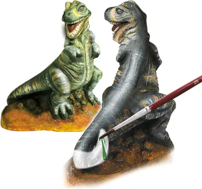 Produktbild von SES Creative 01283 Gips Gießen T-Rex, Dinosaurier Bastelset für Kinder, Guss-/Mal-Set für Kinder, 5 Jahr(e), Mehrfarbig, 13 Stück(e)