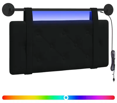 Produktbild von Hängendes Kopfteil Mit LED Licht Schwarz Samt