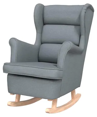 Produktbild von Schaukelsessel Hellgrau 74x90x102 cm Stoff