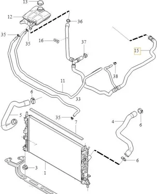 Obrázek produktu pro Vedení expanzní nádoby VOLVO S40 V50 C30 31368045 OE