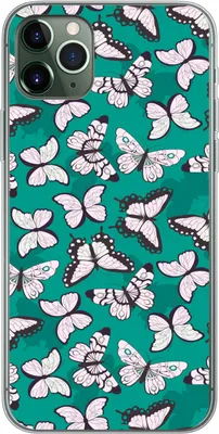 Produktbild von MuchoWow® Handyhülle Schutzhülle Hülle für Telefoonhoesje iPhone 11 Pro Max Mädchen - Schmetterling - Tiere - Muster - Mädchen - Kinder - Kinder Silikon Softcase Handy Hülle - Schutz