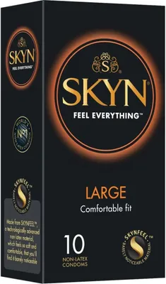 Produktbild von 10 Stück SKYN Large Große Latexfreie Kondome für Männer Hauchzart 56mm Breite