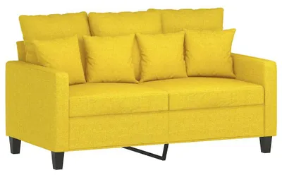 Immagine prodotto di vidaXL divano 2 posti giallo chiaro 120 cm tessuto