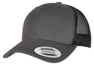 Productafbeelding van Klassieke truckerpet, tweekleurig, model FK1772 (one size) (houtskool/zwart)