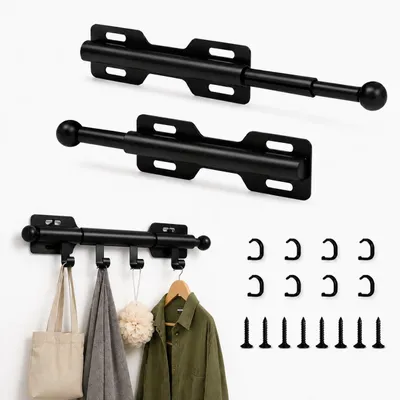 Ausziehbare Kleiderstange 2er-Set, 30-55 cm, bis 10 kg belastbar