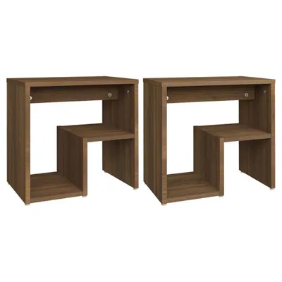 Produktbild von Nachttische 2 Stk. Braun Eichen-Optik 40x30x40 cm Holzwerkstoff