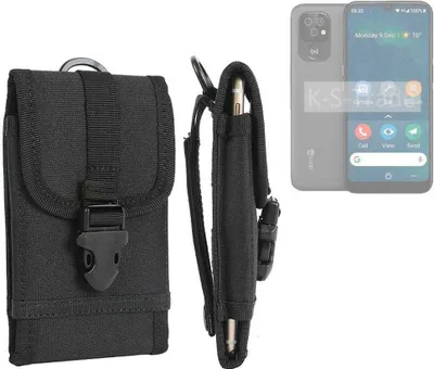 Produktbild von K-S-Trade Holster Handy Hülle kompatibel mit Doro 8100 Holster Handytasche Gürtel Tasche Schutz Hülle Robust Outdoor schwarz