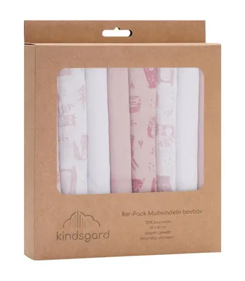 Produktbild von kindsgard Mullwindeln bovbov 8er-Pack rosa