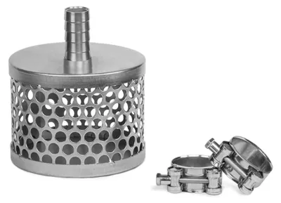 BRADAS Saugkorb mit Schellen BRADAS Saugkorb 100 mm / 4" mit 2 GBS Schellen SSF100