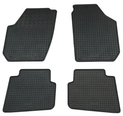 Gummifußmatten Set 4-teilig für Skoda Roomster 5J (2006-2015), schwarz