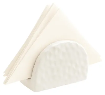 Immagine prodotto di Portatovaglioli in Vetroceramica bianca, dimensioni 10 x 6 x 8 cm, ideale per la cucina