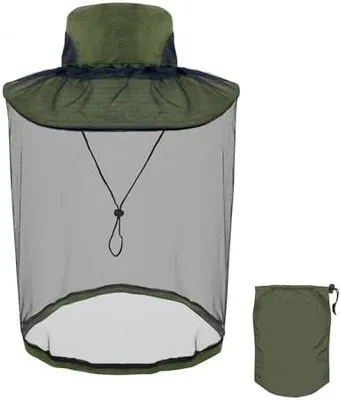 Produktbild von Moskito Kopfnetz Hut mit Schleier,Abnehmbarem Sommer Moskitonetz Hut,Schnell Trocken Breite Krempe,Anti Moskito Sonnenhut,Imkerhut Kopf,Sun Hut mit Netz,für Outdoor Camping Gartenarbeit Angeln