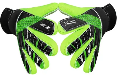 Produktbild von Torwarthandschuhe Kinder Jungen Mädchen Junior Fußballhandschuhe Trainingshandschuhe mit rutschfester Latex Handfläche Schwarz-Grün Größe 5