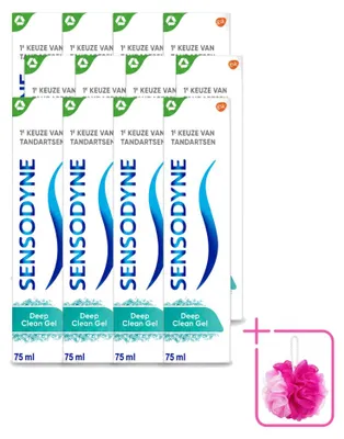 Produktbild von 12 x Sensodyne Deep Clean Gel Tandpasta - 75 ml - Sparpackung - 12 Stücke