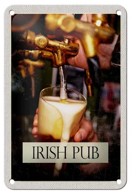Produktbild von Blechschild Reise 12x18cm Irland Irisches Bier Tradition Alkohol Schild