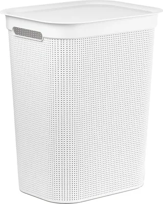 Produktbild von Rotho Wäschesammler 50 L Brisen - Wäschekorb 43,1 x 34 x 52,9 cm - Wäschebox mit Deckel und Griffen - Wäschetruhe groß - Wäschetonne aus Kunststoff