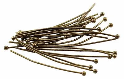 Produktbild von Vintageparts Kugelkopfstifte antik Bronze 30 mm, 40 Stück