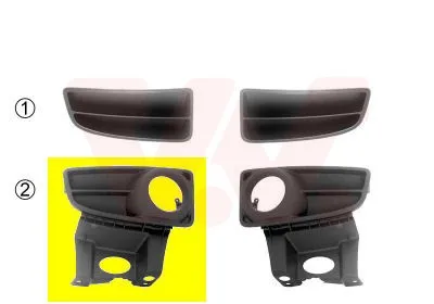 Produktbild von VAN WEZEL Lüftungsgitter Grill Stoßfänger für FIAT PANDA (169)