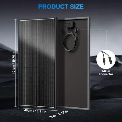 Obrázek produktu pro 200W solární panely - Sada solárních panelů - Monokrystalický panel - Fotovoltaický modul - Nabíječka baterií