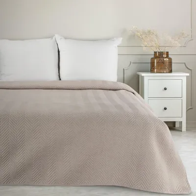 Produktbild von Tagesdecke Lein-Optik 3 beige 220x240 cm beige