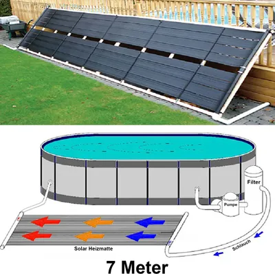 Produktbild von Solar Heizmatte Pool Solarmatte Swimmingpool Heizung Schwarz 700x76x6cm