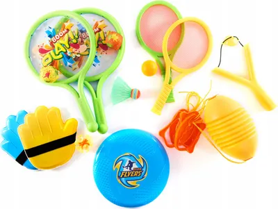 Produktbild von Gartenspielzeug Set 7-tlg Wurfspiel Catchball & Frisbee - Outdoor Spiele für Kinder