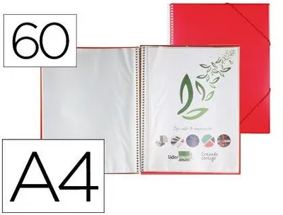 Produktbild von A4 Ordner 60 Hüllen rot Liderpapel Dokumentenmappe, Aktenordner
